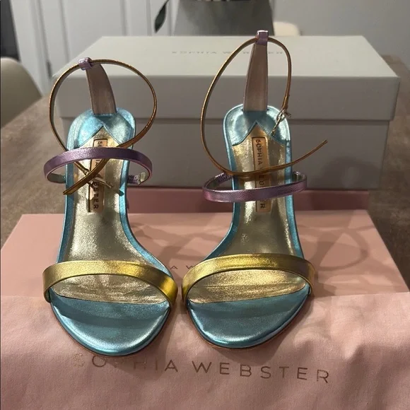 Sophia Webster Rosalind Pearl Mid Sandal (Multi Metallic) - Picture 2 of 6